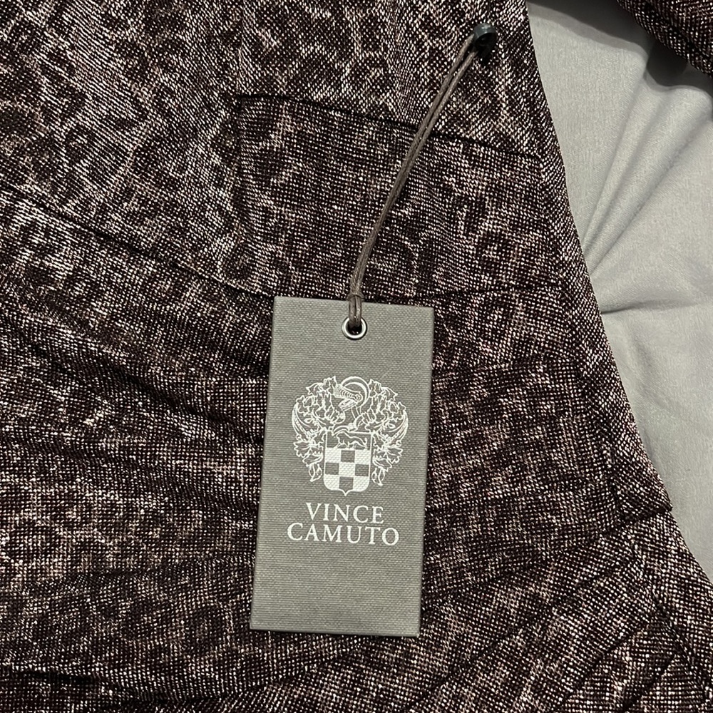 Vince Camuto Metallic Animal Print Dress sz 8 - Picture 5 of 5